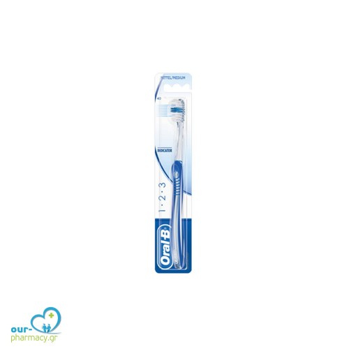 OralB Indicator 1-2-3 Οδοντόβουρτσα Μέτρια 40mm, 1 τεμαχιο