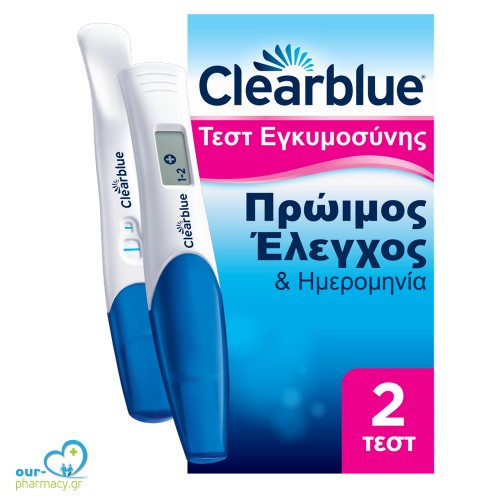 Clearblue Combo Pack Pregnancy's Test Πρώιμος Έλεγχος & Ημερομηνία Τεστ Εγκυμοσύνης, 2τεμ
