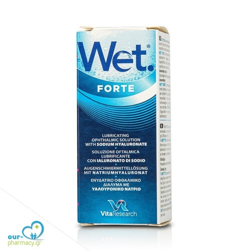 Vita Research Wet Forte Eye Drops Ενυδατικό Οφθαλμικό Διάλυμα με Υαλουρονικό Νάτριο 0,20%, 10ml
