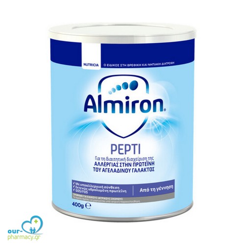 Nutricia Almiron Pepti Γάλα για Βρέφη με Διαγνωσμένη Αλλεργία στην Πρωτεΐνη του Αγελαδινού Γάλακτος, 400gr