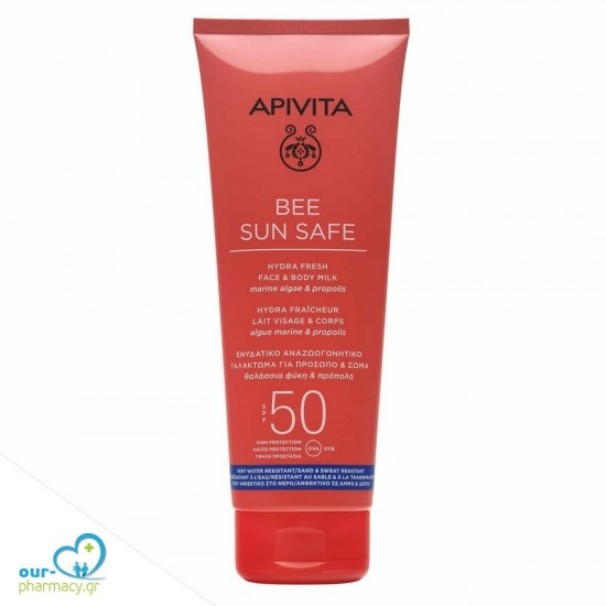 Apivita Bee Sun Safe Ενυδατικό Αναζωογονητικό Γαλάκτωμα Για Πρόσωπο & Σώμα SFP50 200ml -  5201279080235 - Αντιηλιακά Σώματος