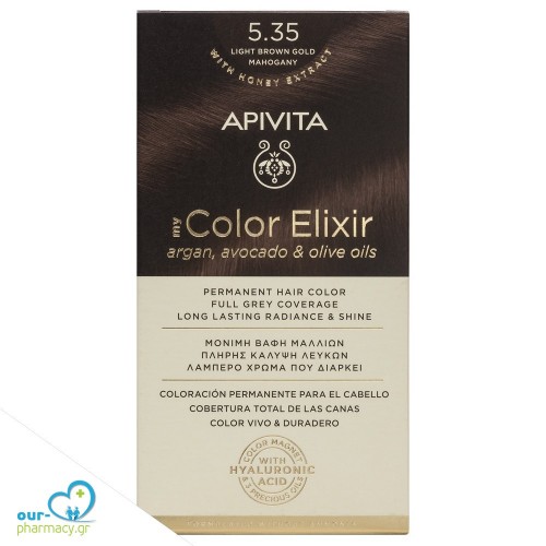 Apivita My Color Elixir N5,35 Καστανό Ανοιχτό Μελί Μαονί 50&75ml