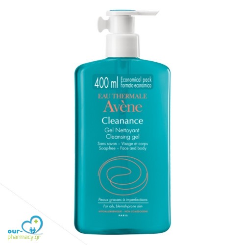 Avene Cleanance Gel Καθαρισμού Nettoyant, Καθαρισμός Προσώπου/Σώματος για Λιπαρά Δέρματα, 400ml