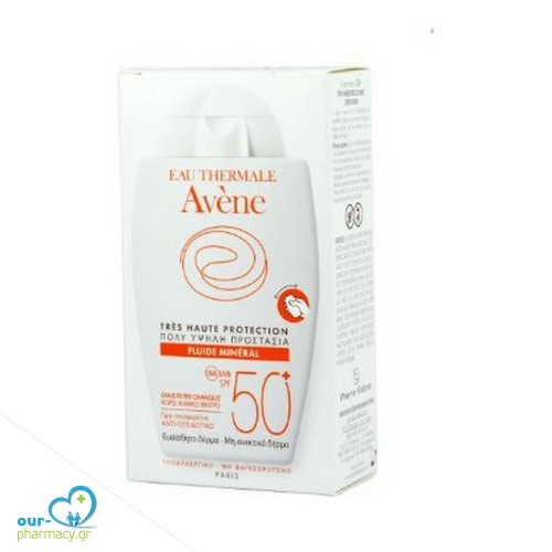 Avène Minéral Λεπτόρρευστη Αντηλιακή Κρέμα Προσώπου SPF50+ για Μη Ανεκτικό Δέρμα 40ml