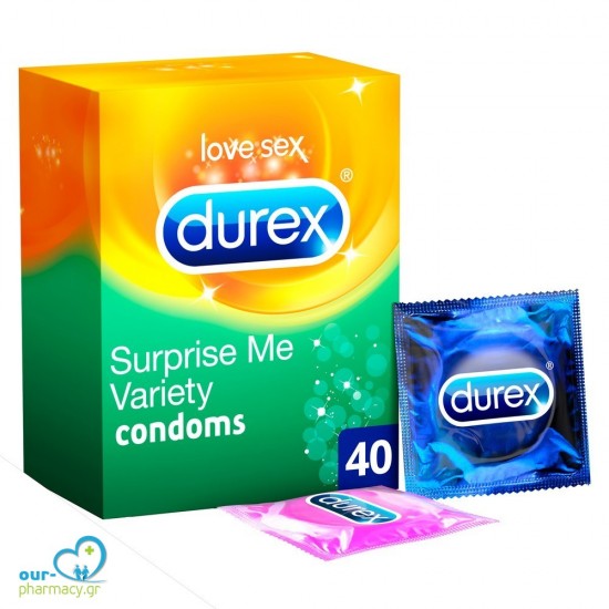 Durex Προφυλακτικά Surprise Me Ποικιλία 40τεμ -  5052197030891 - Προφυλακτικά - Λιπαντικά
