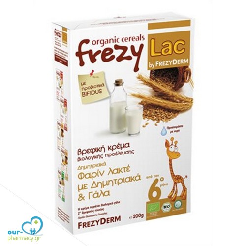 Frezylac Βιολογική Βρεφική Κρέμα Φαρίν Λακτέ με Δημητριακά και Γάλα 6m+ 200gr 