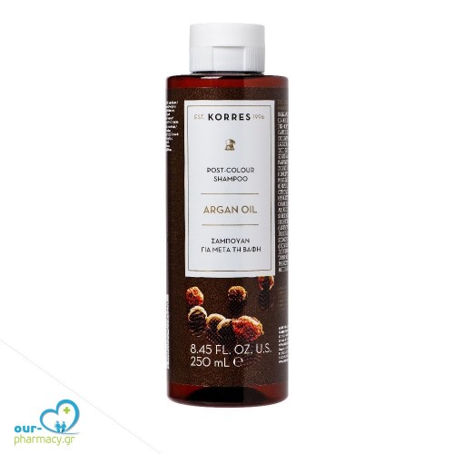 Korres Argan Oil Post-Colour Shampoo Σαμπουάν για Μετά τη Βαφή 200ml