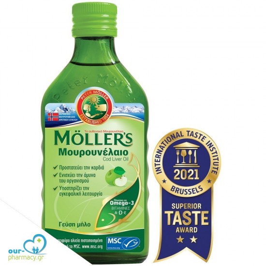 Mollers Μουρουνέλαιο Apple 250ml -  7070866030759 - Παιδικά