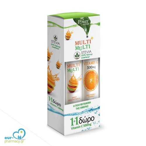 Power Health Multi+Multi 24s Stevia + Δώρο Vitamin C 500mg 20s