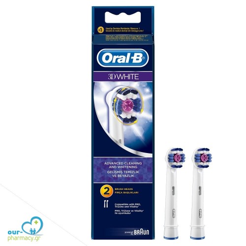 Oral-B 3D White Ανταλλακτικές Κεφαλές 2τμχ