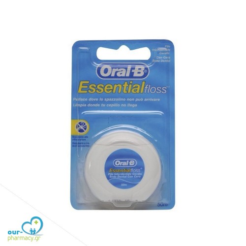 OralB Essential Floss Κηρωμένο Οδοντικό Νήμα 50m, 1τμχ